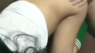 Schoolgirl takes time off with her classmate to do this!