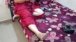 New Red Dress La Aunty Super Sex with Boy Friend