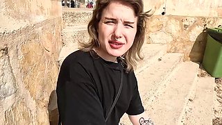 German user tows tourist from the beach and fucks her