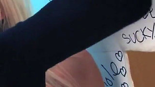 Hot Blonde Teen Robin Truelove Plays with Swinger Couple in the Gloryhole