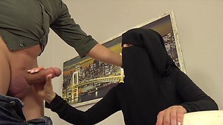 Sexy bitch in niqab gets fucked hard