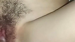 POV of My Girlfriend's Hairy and Tight Vagina, I Ejaculated Inside Her and Put Some Semen on Her Buttocks (full Video)