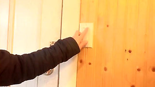 Hana at Kitchen Cooking Then She Need Go to Pee on Toilet