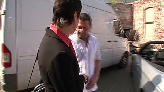 The Mature Horny Lady Fucks With The Track Drive In Her Car