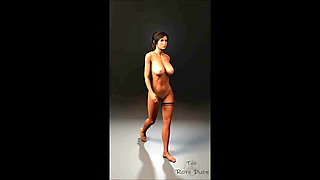 Lara Croft nude walk cycle