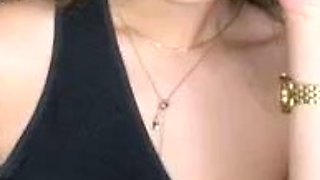 Busty amateur teen girl toying her pussy on webcam