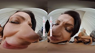 Joslyn James, London River, and Mc Kenzie Lee Ambush Lurking Eyes Outside the Changing Room for Brutal