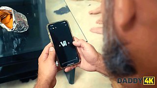 Daddy4k. her tiny hole ultimately got a wet introduce