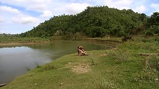 Angel Lagoon With Black Angel, Dark Fantasy And Angel Dark