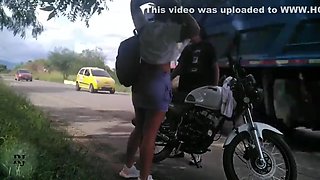 Hot Couple Fucking On The Highway
