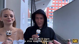 Hunt4k. blonde sweetheart used her huge natural boobs to get back on her boyfriend