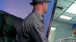 Hardcore brown-haired bi-atch rides penis and takes anal