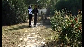 Brunette German Cougar with Naturals Gets Railed in Outdoor Orgy