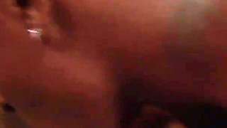 Ebony-skinned Janae Fox masturbates and sucks big black cock