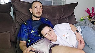 Sister in law is enticed by her half-brother-in-law while observing the Brazil game.