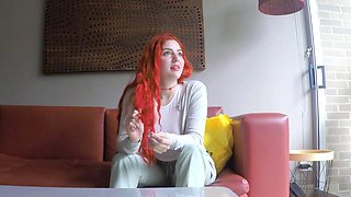 This THICK LATINA REDHEAD likes it ROUGH