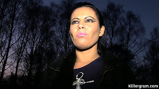 MILF Swinger Wife Scarlett March Sucks off Dogger in the Woods