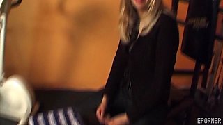 Blonde beauty delivers intense sensual striptease passion with passionate desire