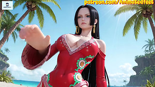 Animated Boa Hancock One Piece Anal Footjob Hentai Blowjob