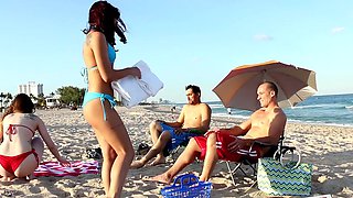 Lustful Latinos unleash passion on the sandy shore