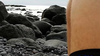 Sucking and Fucking on the Beach - Outdoor Teen Amateur Blow