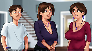 Aunt-in-law at Family Dinner Ends Up Tempting Landlady's Stepson - Summertime Saga