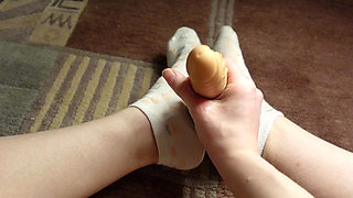Handjob on a Dildo From My POV