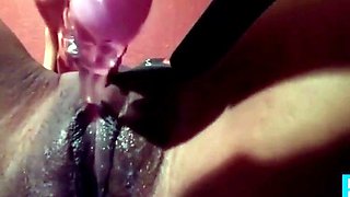 Black Girl's Orgasm and Squirting Contractions Close-Up