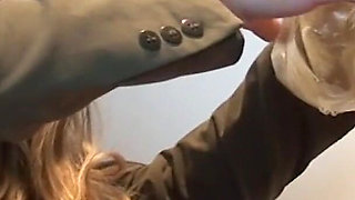 Slave Licks Piss and Feet of MILF Slut