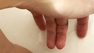 Hairy Legs Fetish. Masturbation in the Bathroom