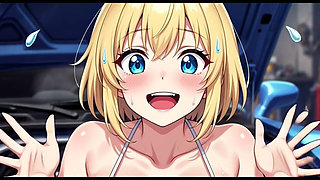 Funny Jokes and Boobs in Car Garage, Ai Animation