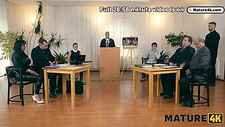 Mature4k. mature brunette gargled teen cock and her spouse privately spotted it