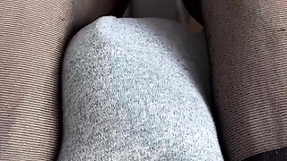 Foot Domination of Cock in Panties with Interrupted Cumshot