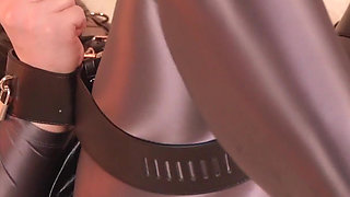 Spandex bondage of hot MILF