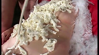 Mature blonde fingering her pussy and sucking a hard cock