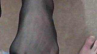 Feet Fucking Cum on Tights