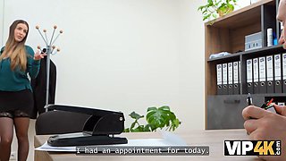 Horny Loan Officer Office Tryst Escalates to Hardcore Pounding as Sluts Get Drenched in Sticky Cum