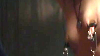Humiliating wax play, whipping