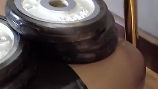 Mz30 - Latex Girl, Bound by Red Rope, Admiring Herself in Front of a Mirror