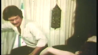 Vintage hairy pussy fucking big cock sucking threesome party