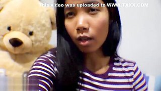 HD 10 Weeks Pregnant Thai teen 18+ Heather Deep gives blowjob and gets cum in mouth and swallows