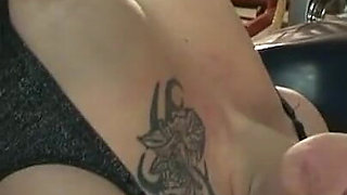 Dominates humiliates in the car repair workshop