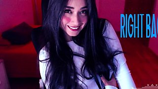Super hot slim big booty big tits web teen with dildo