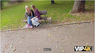 Naughty Blonde Lesbian Didnt See A Problem To Fuck On A Job Interview In Front Of Her Girlfr With Stanley Johnson And Zlata Shine