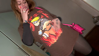 Invitation to Watch Anime Ended in Deepthroat Blowjob, Doggy and Creampie