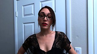 Busty cosplay fetish brunette nurse sucks cock pov
