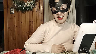 Maggy Applies Lipstick