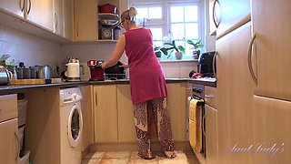 Your Step-Mom Maggie Gives You JOI in the Kitchen