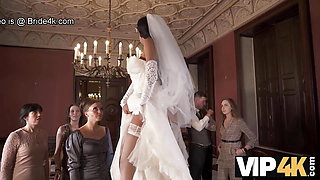VIP4K. Couple starts fucking in front of the guests after wedding ceremony