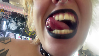 Mouth Tour Black Lipstick Goth